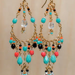 Leticia Chandelier Earrings ~Gold Plated ~ SME032 - Maresia Jewelry