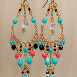 Leticia Chandelier Earrings ~Gold Plated ~ SME032 - Maresia Jewelry