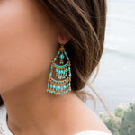 Lica Chandelier Earrings ~Gold Plated ~ SME034 - Maresia Jewelry