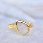 Lica Rainbow Moonstone Ring ~ 18k Gold Plated ~ SMR125 - Maresia Jewelry
