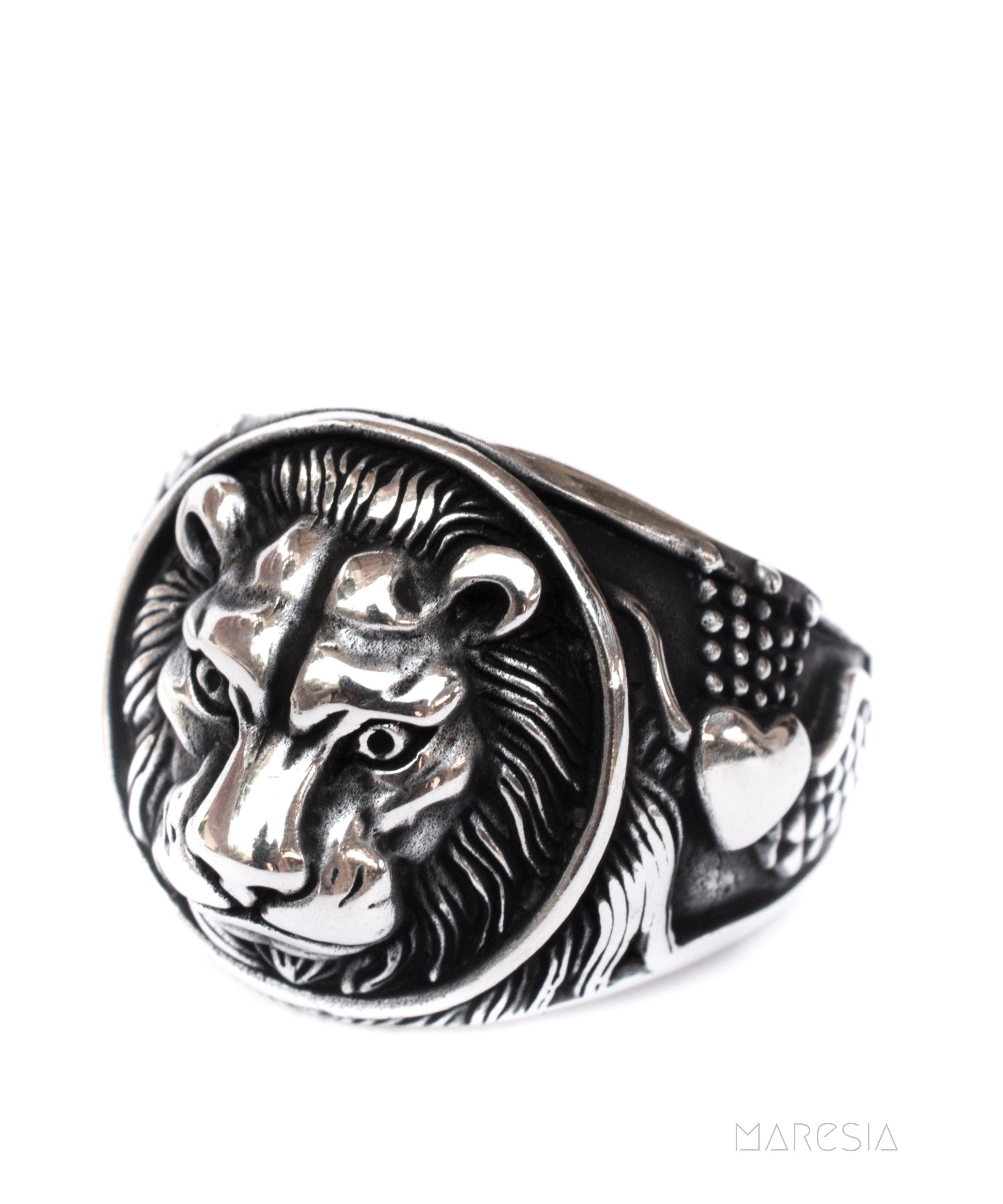 Lion Men's Ring ~ Sterling Silver 925 ~ - Maresia Jewelry