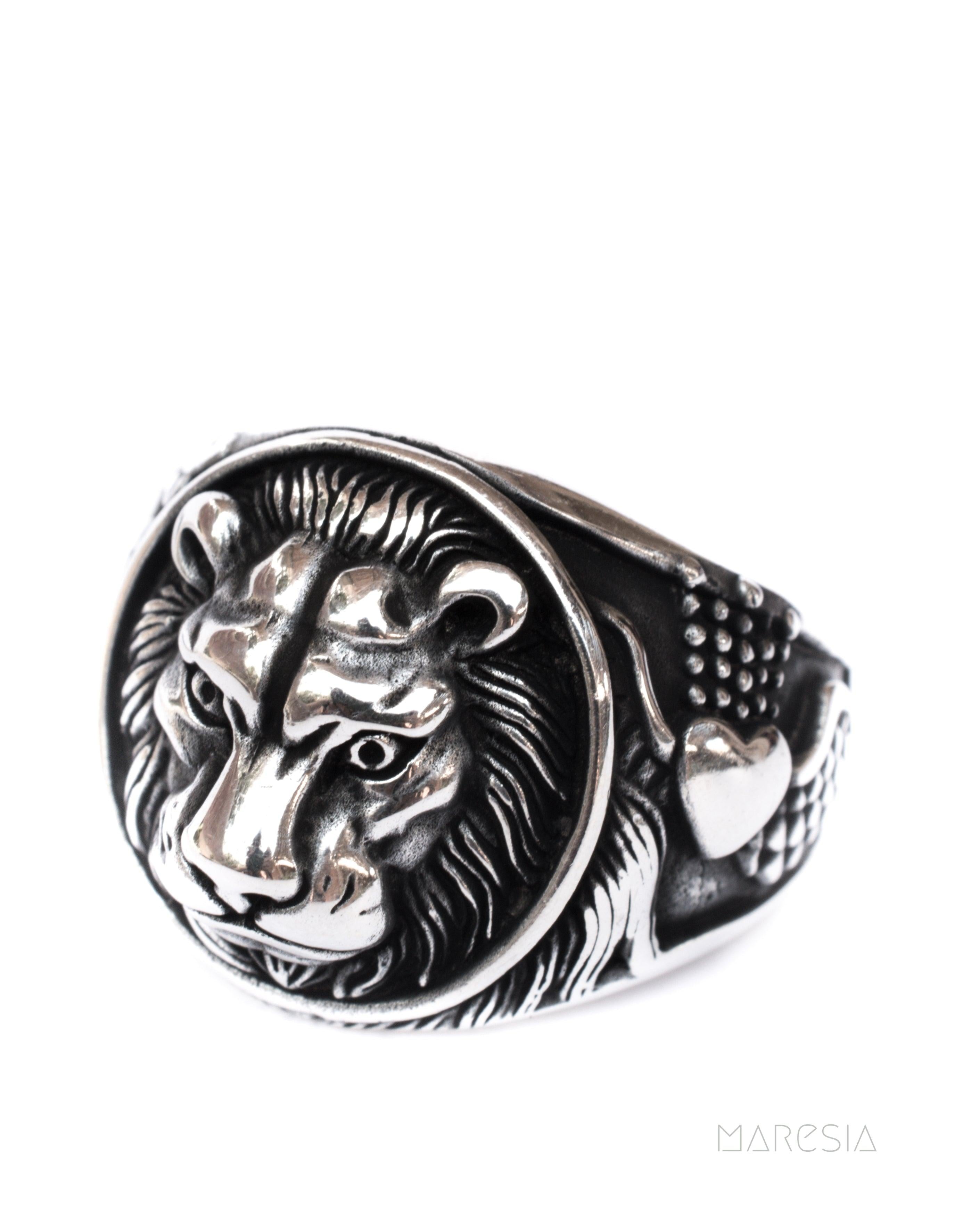 Lion Men's Ring ~ Sterling Silver 925 ~ - Maresia Jewelry