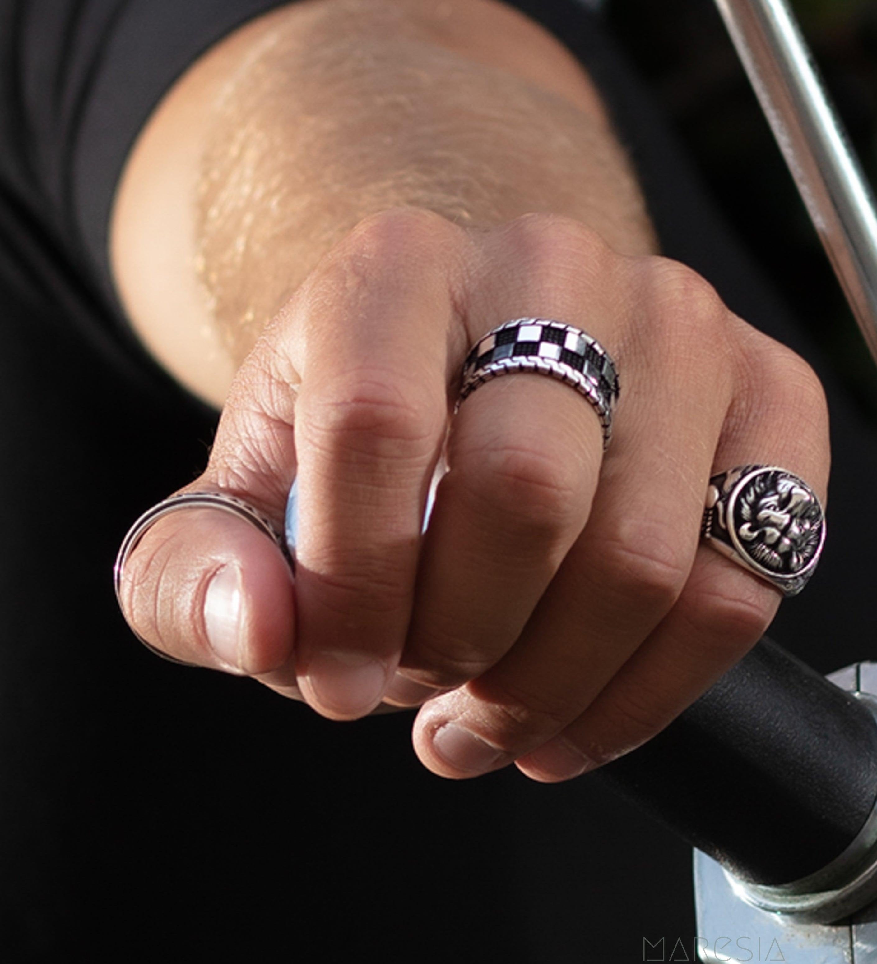 Lion Men's Ring ~ Sterling Silver 925 ~ - Maresia Jewelry