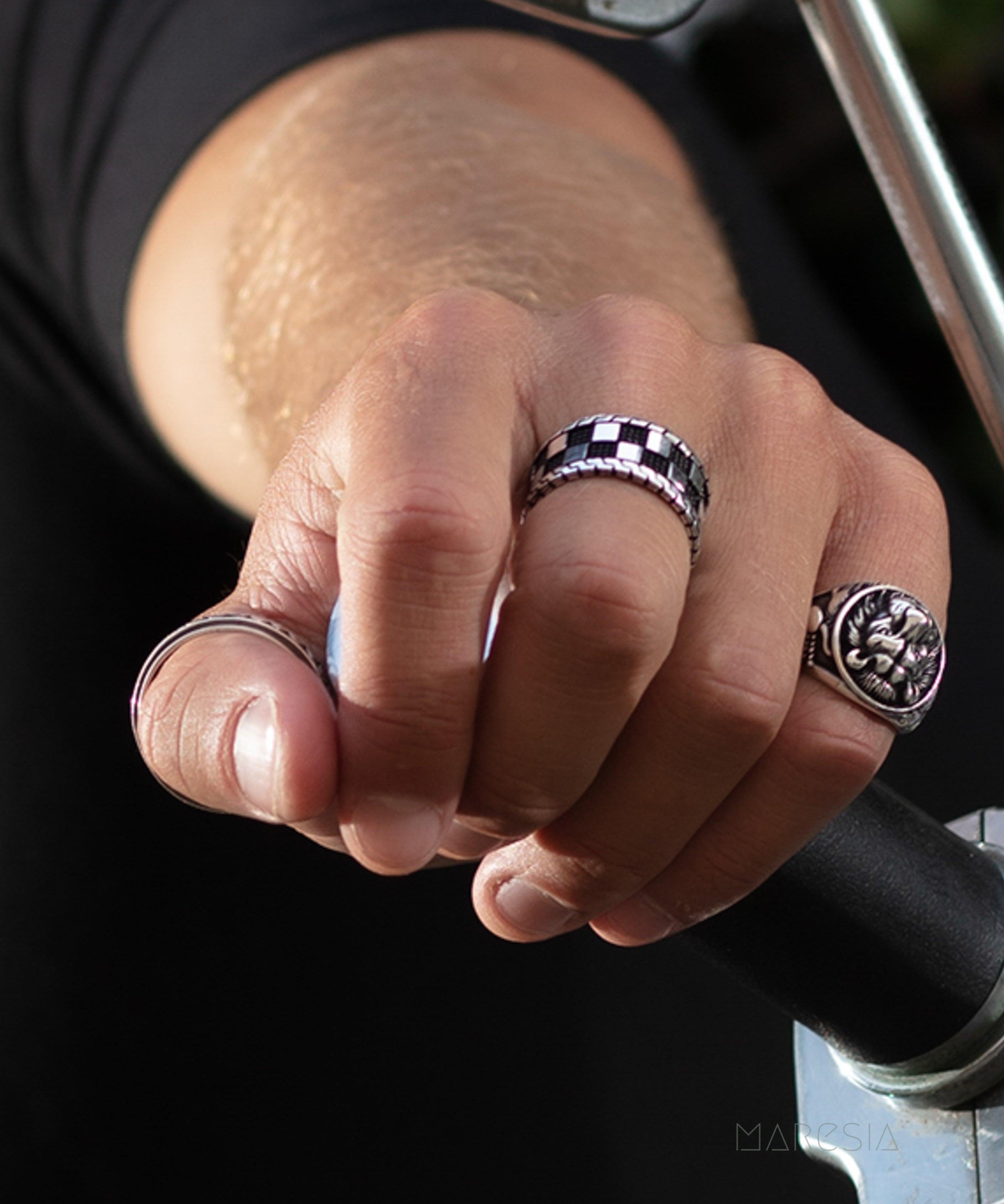 Lion Men's Ring ~ Sterling Silver 925 ~ - Maresia Jewelry