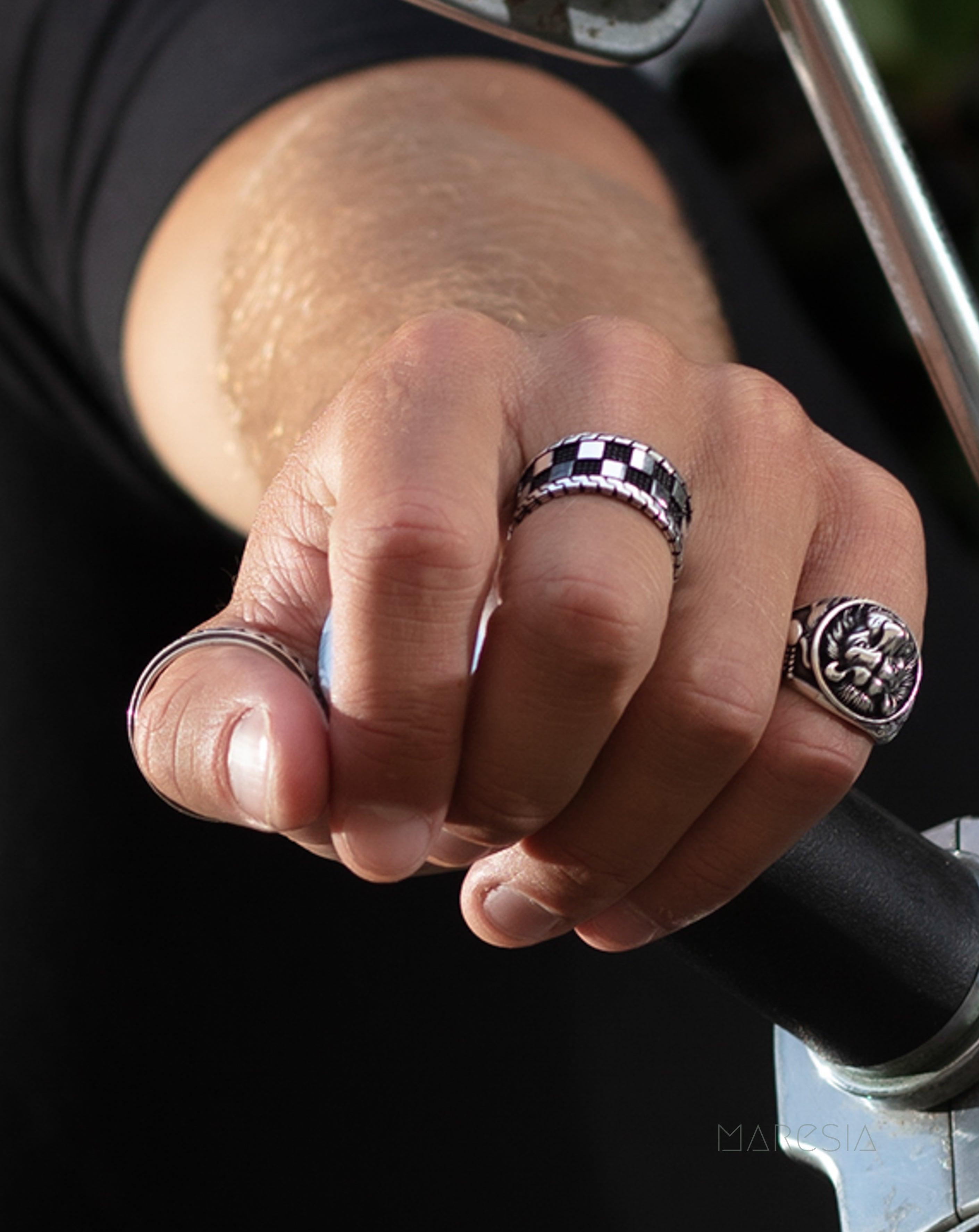 Lion Men's Ring ~ Sterling Silver 925 ~ - Maresia Jewelry