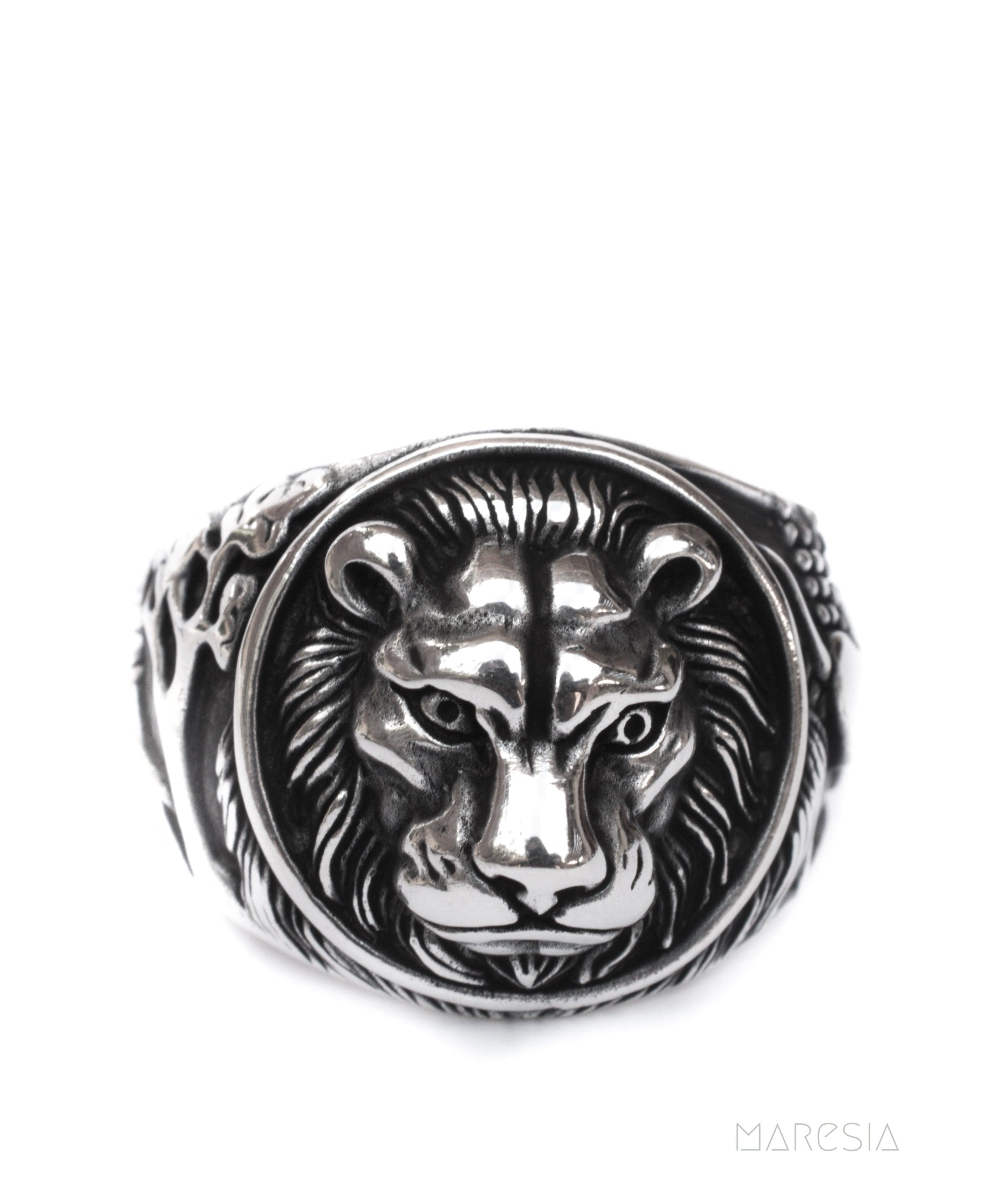 Lion Men's Ring ~ Sterling Silver 925 ~ - Maresia Jewelry
