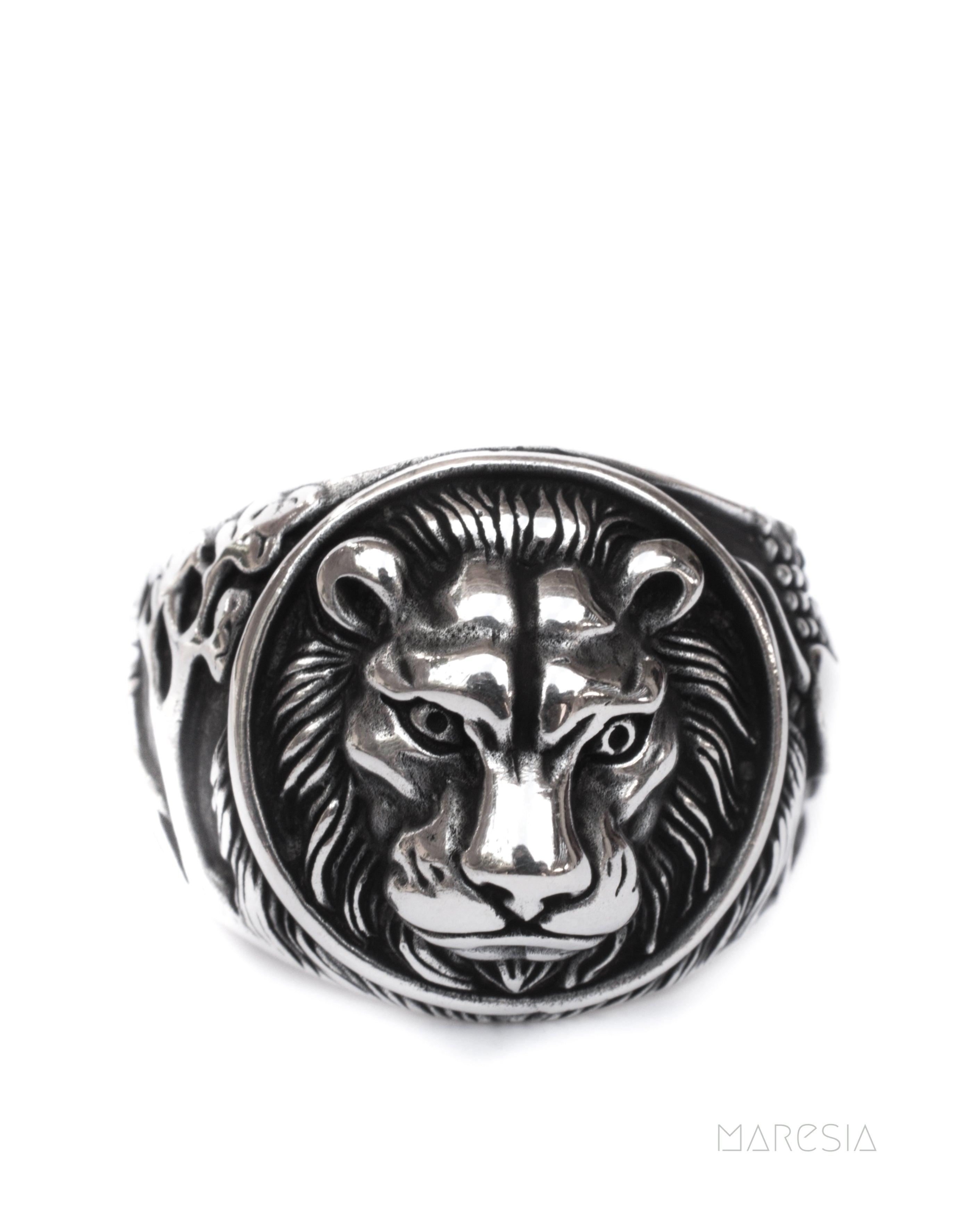 Lion Men's Ring ~ Sterling Silver 925 ~ - Maresia Jewelry