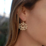 Lotus Earrings ~ 18k Gold Plated~ME038 - Maresia Jewelry