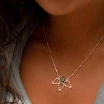 Labradorite Lotus Flower Necklace ~ Sterling Silver 925 ~Jewelry  ~ Minimalist~ Handmade~ Thin Chain~ Delicate ~Layered ~ MN075