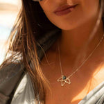 Labradorite Lotus Flower Necklace ~ Sterling Silver 925 ~Jewelry  ~ Minimalist~ Handmade~ Thin Chain~ Delicate ~Layered ~ MN075