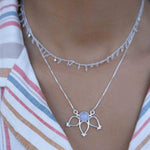 Moonstone Lotus Flower Necklace (only) ~ Sterling Silver 925 ~Jewelry  ~ Minimalist~ Handmade~ Thin Chain~ Delicate ~Layered ~ MN077