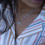 Moonstone Lotus Flower Necklace (only) ~ Sterling Silver 925 ~Jewelry  ~ Minimalist~ Handmade~ Thin Chain~ Delicate ~Layered ~ MN077