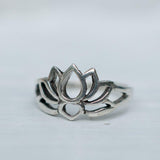 Lotus midi ring  ~ Sterling Silver 925 ~ MR171 - Maresia Jewelry