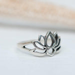 Lotus midi ring  ~ Sterling Silver 925 ~ MR171 - Maresia Jewelry