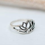 Lotus midi ring  ~ Sterling Silver 925 ~ MR171 - Maresia Jewelry