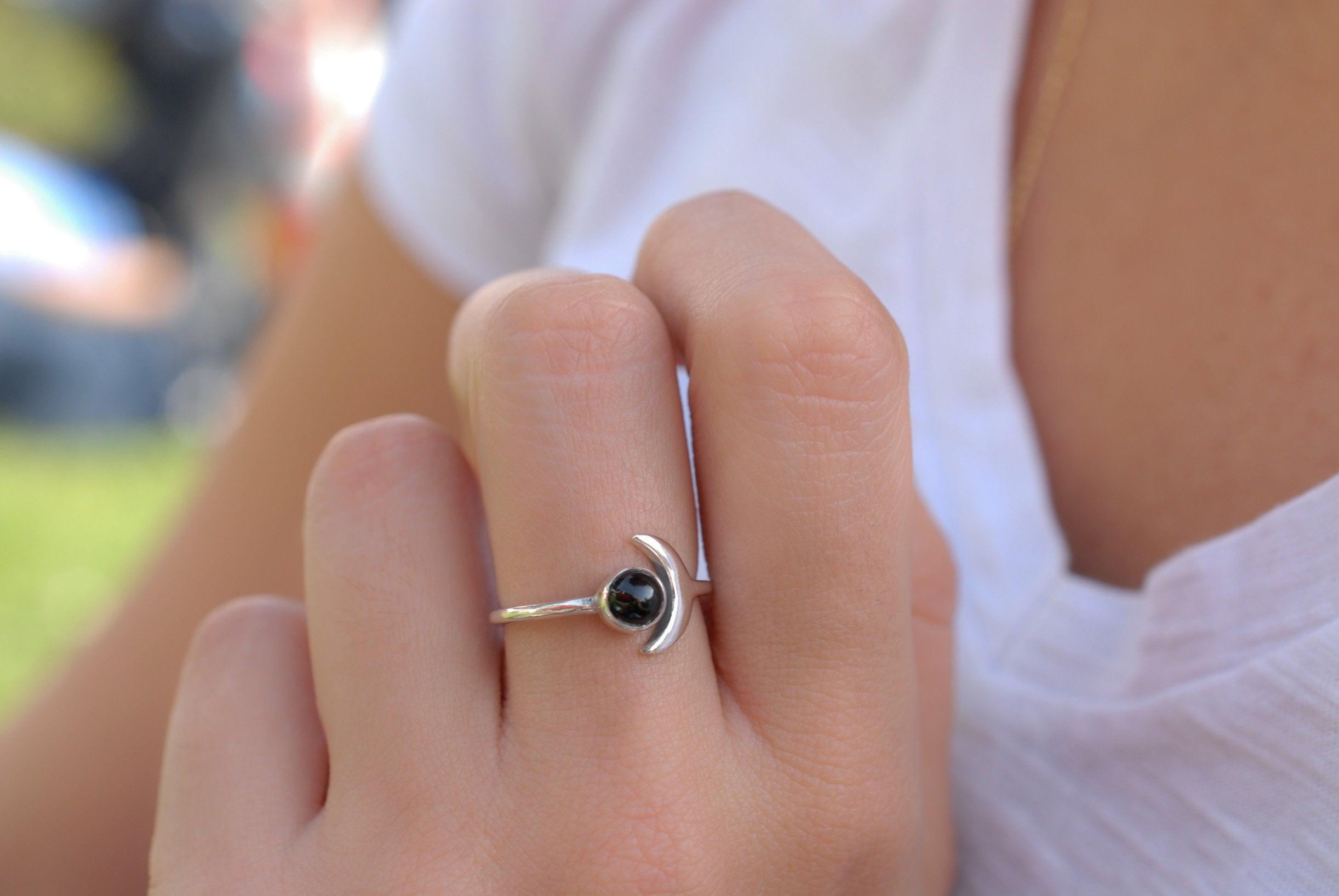 Black Onyx Ring ~ Sterling Silver 925 ~ MR126 - Maresia Jewelry