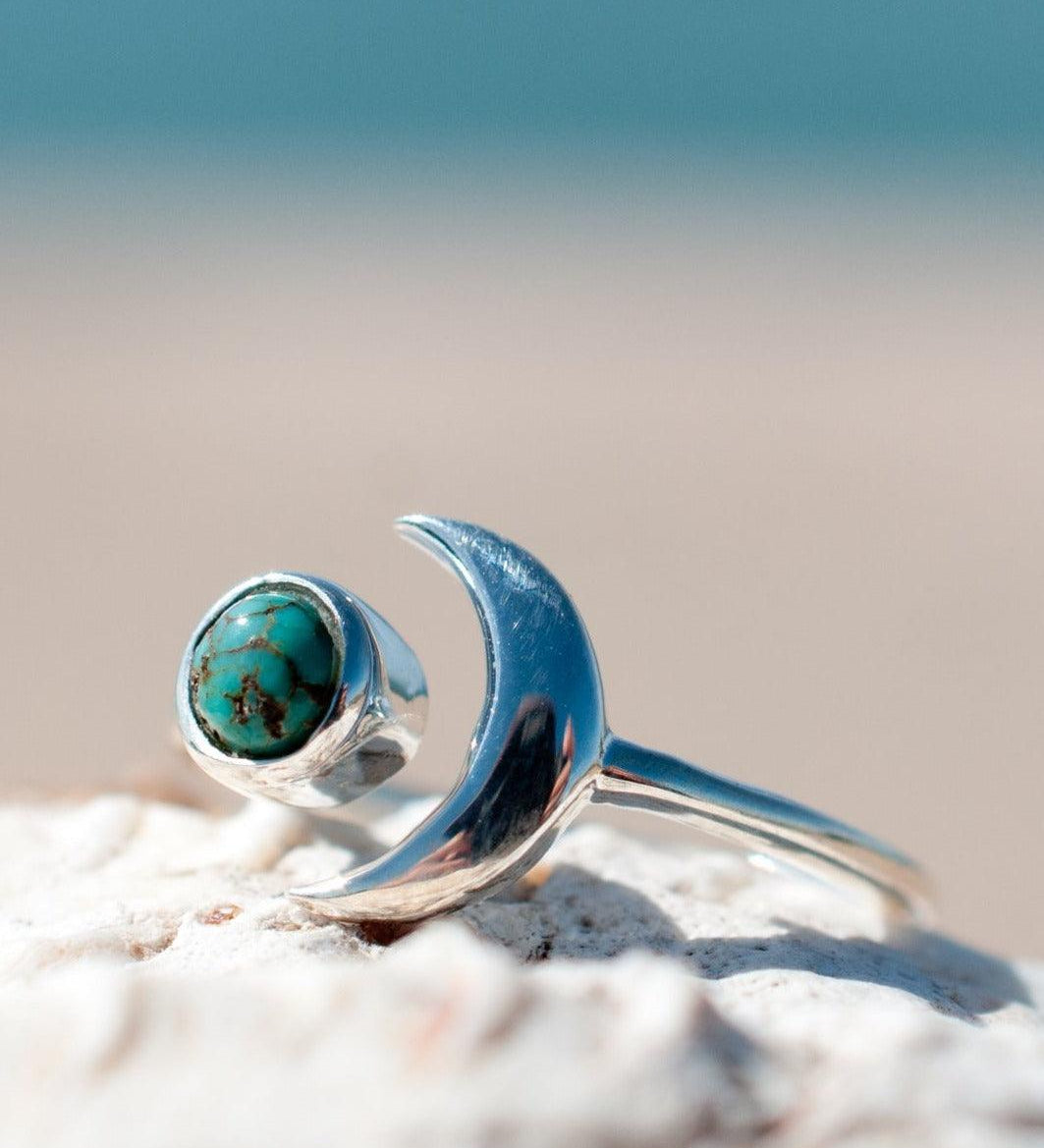 Copper Turquoise Ring ~ Sterling Silver 925 ~MR119 - Maresia Jewelry