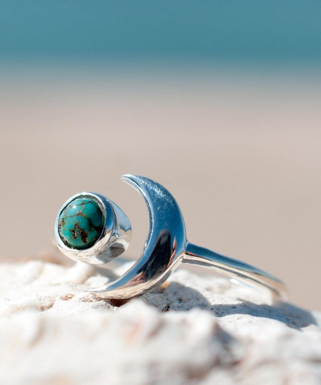 Copper Turquoise Ring ~ Sterling Silver 925 ~MR119 - Maresia Jewelry