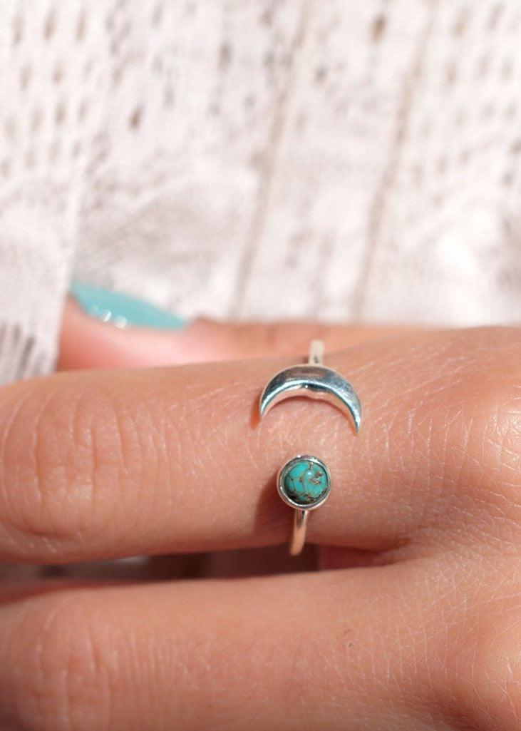 Copper Turquoise Ring ~ Sterling Silver 925 ~MR119 - Maresia Jewelry