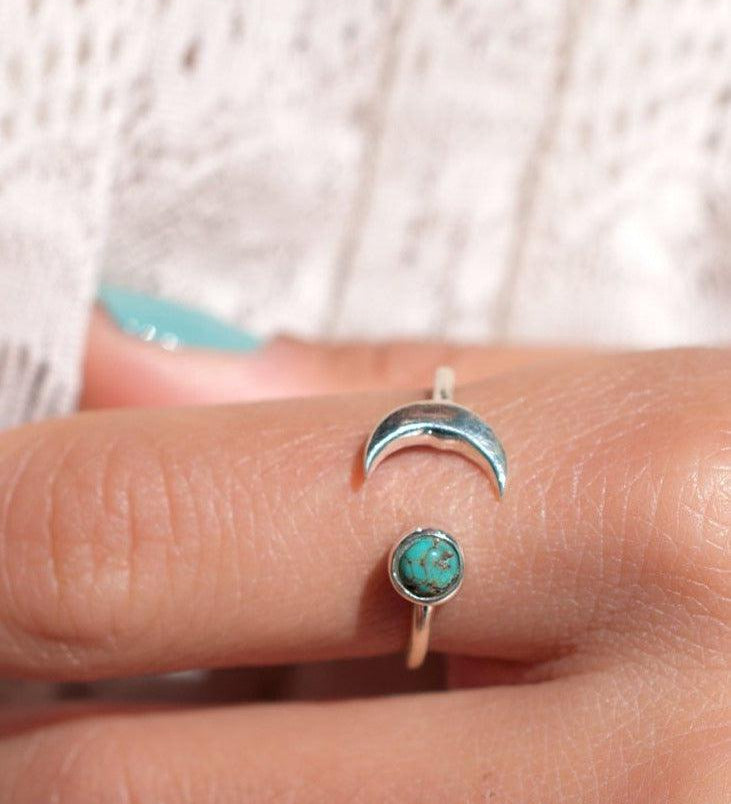Copper Turquoise Ring ~ Sterling Silver 925 ~MR119 - Maresia Jewelry