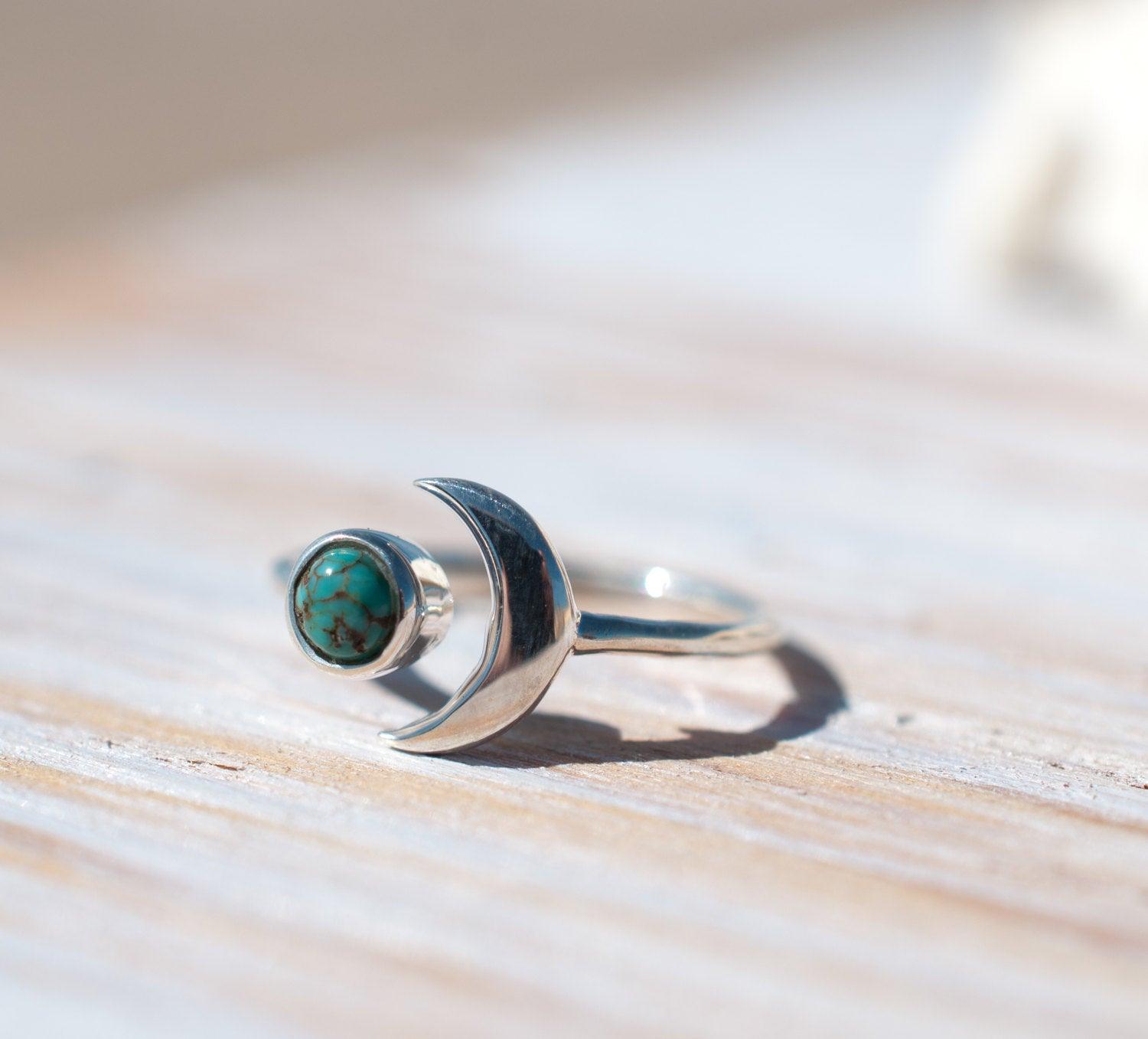 Copper Turquoise Ring ~ Sterling Silver 925 ~MR119 - Maresia Jewelry
