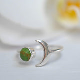 Green Copper Turquoise Ring ~ Sterling Silver 925 ~MR048 - Maresia Jewelry