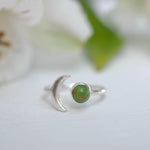 Green Copper Turquoise Ring ~ Sterling Silver 925 ~MR048 - Maresia Jewelry