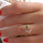 Green Copper Turquoise Ring ~ Sterling Silver 925 ~MR048 - Maresia Jewelry