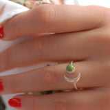 Green Copper Turquoise Ring ~ Sterling Silver 925 ~MR048 - Maresia Jewelry
