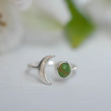 Green Copper Turquoise Ring ~ Sterling Silver 925 ~MR048 - Maresia Jewelry