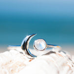 Moonstone Ring ~ Sterling Silver 925 ~MR116 - Maresia Jewelry
