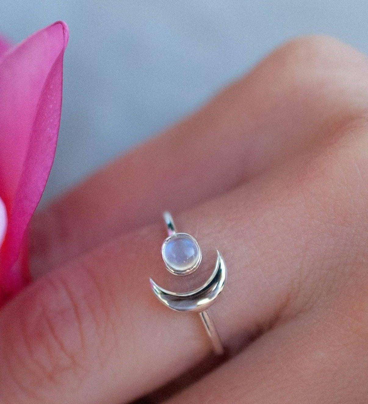 Moonstone Ring ~ Sterling Silver 925 ~MR116 - Maresia Jewelry