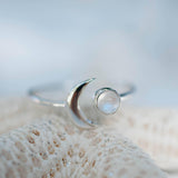 Moonstone Ring ~ Sterling Silver 925 ~MR116 - Maresia Jewelry