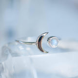 Moonstone Ring ~ Sterling Silver 925 ~MR116 - Maresia Jewelry