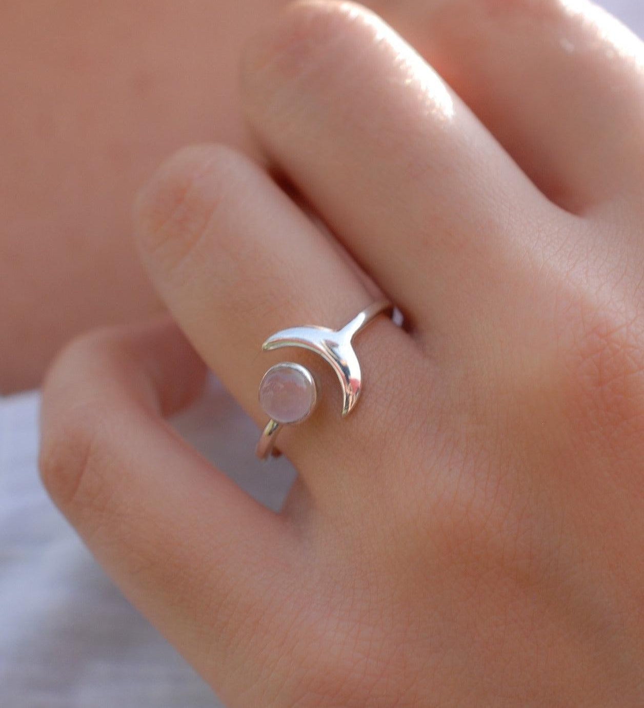 Rose Quartz Ring ~ Sterling Silver 925 ~MR125 - Maresia Jewelry