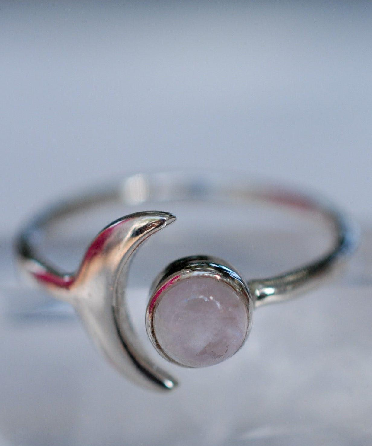 Rose Quartz Ring ~ Sterling Silver 925 ~MR125 - Maresia Jewelry