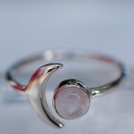 Rose Quartz Ring ~ Sterling Silver 925 ~MR125 - Maresia Jewelry