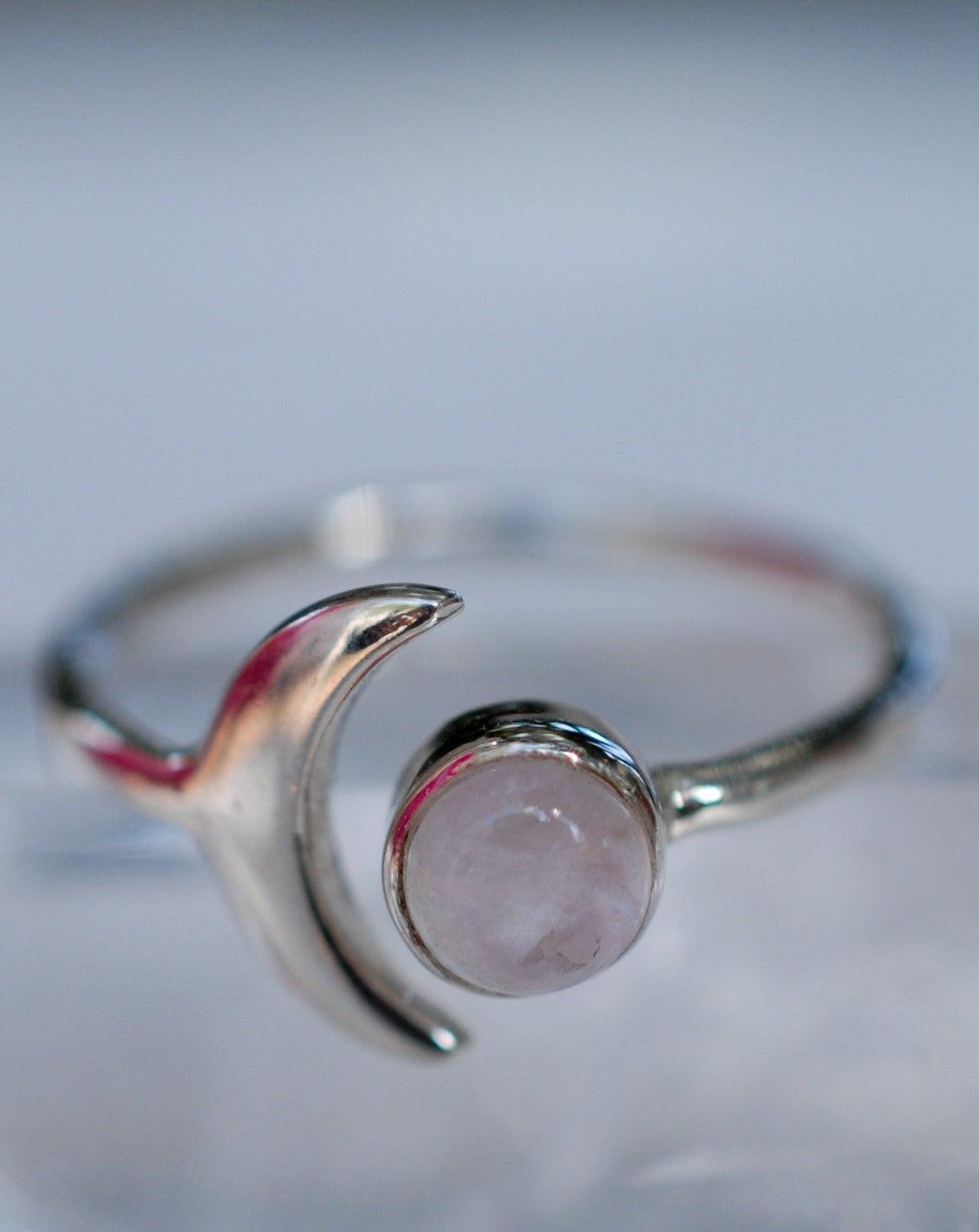 Rose Quartz Ring ~ Sterling Silver 925 ~MR125 - Maresia Jewelry