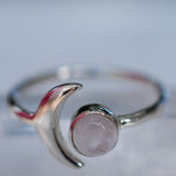 Rose Quartz Ring ~ Sterling Silver 925 ~MR125 - Maresia Jewelry