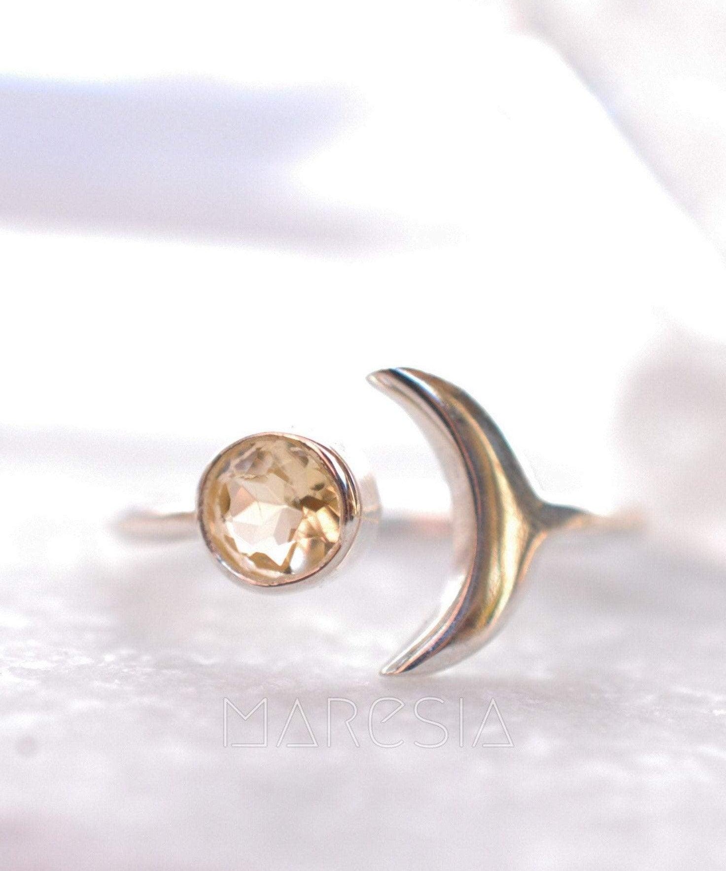 Yellow topaz Ring ~ Sterling Silver 925 ~MR050 - Maresia Jewelry