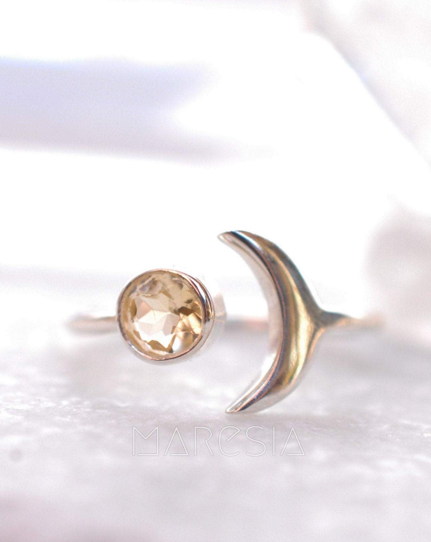 Yellow topaz Ring ~ Sterling Silver 925 ~MR050 - Maresia Jewelry