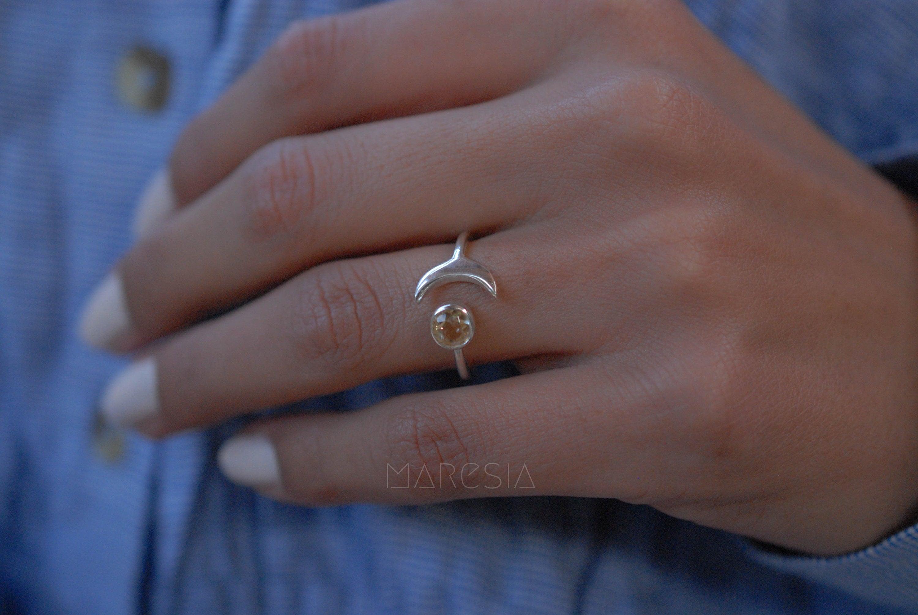 Yellow topaz Ring ~ Sterling Silver 925 ~MR050 - Maresia Jewelry