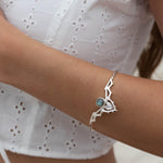 Mandala Moonstone, Aqua Chalcedony, Labradorite and Rose quartz Adjustable Bracelet ~ Sterling Silver 925 ~MB034B - Maresia Jewelry
