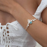 Mandala Moonstone, Aqua Chalcedony, Labradorite and Rose quartz Adjustable Bracelet ~ Sterling Silver 925 ~MB034B - Maresia Jewelry