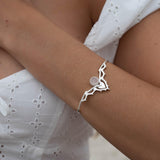 Moonstone, Aqua Chalcedony, Labradorite and Rose quartz Adjustable Bracelet ~ Sterling Silver 925 ~ Handmade ~ Statement ~Jewelry MB034D