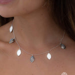 Labradorite or Moonstone Necklace ~ Sterling Silver 925 ~ Gemstone ~Statement ~ Jewelry ~ Minimalist ~ Statement ~ Handmade~ Delicate MN066