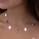 Labradorite or Moonstone Necklace ~ Sterling Silver 925 ~ Gemstone ~Statement ~ Jewelry ~ Minimalist ~ Statement ~ Handmade~ Delicate MN066