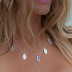 Labradorite or Moonstone Necklace ~ Sterling Silver 925 ~ Gemstone ~Statement ~ Jewelry ~ Minimalist ~ Statement ~ Handmade~ Delicate MN066