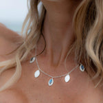 Labradorite or Moonstone Necklace ~ Sterling Silver 925 ~ Gemstone ~Statement ~ Jewelry ~ Minimalist ~ Statement ~ Handmade~ Delicate MN066B