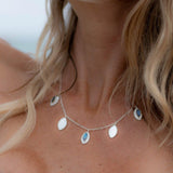 Labradorite or Moonstone Necklace ~ Sterling Silver 925 ~ Gemstone ~Statement ~ Jewelry ~ Minimalist ~ Statement ~ Handmade~ Delicate MN066B